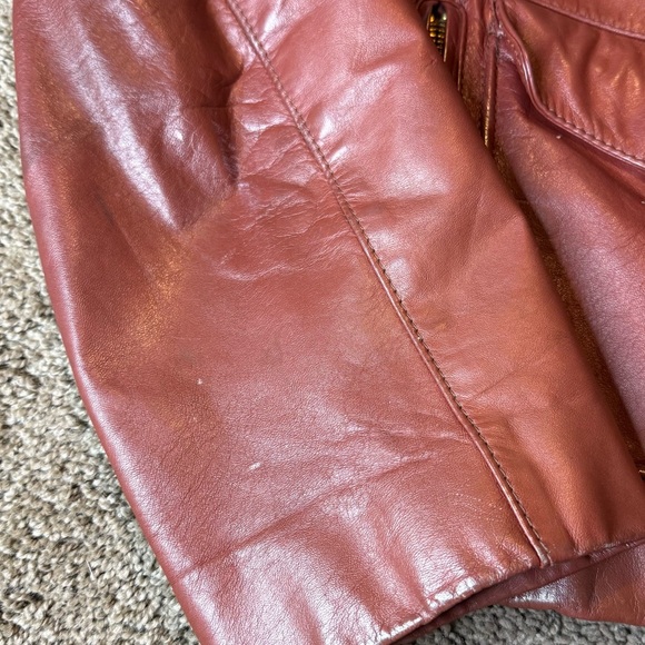 Chess King cafe biker leather coat jacket vintage - Picture 8 of 13